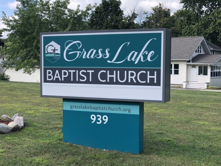 Grass Lake Baptist Church Grass Lake, MI Johnson Sign Company