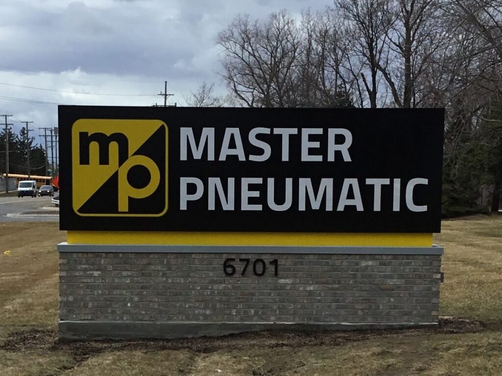 Master Pneumatic monument sign in Sterling Heights, MI